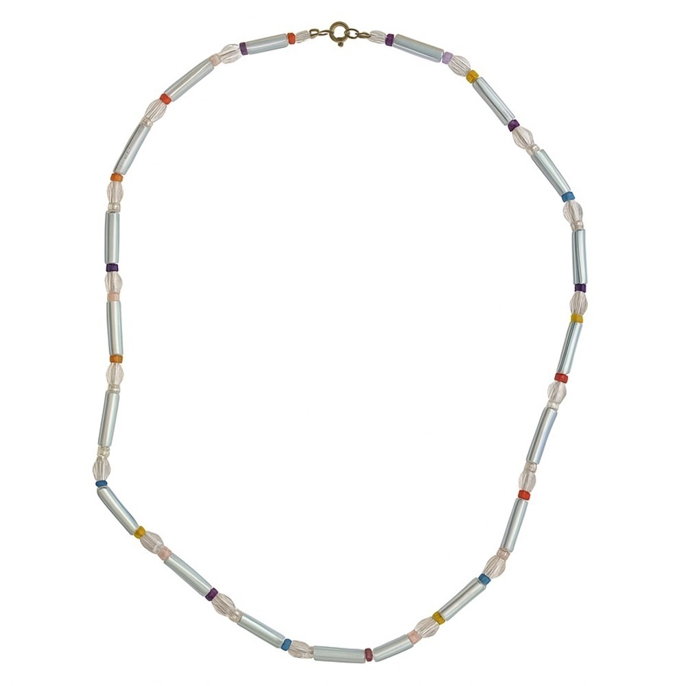 Multi Color Translucent Beaded Necklace